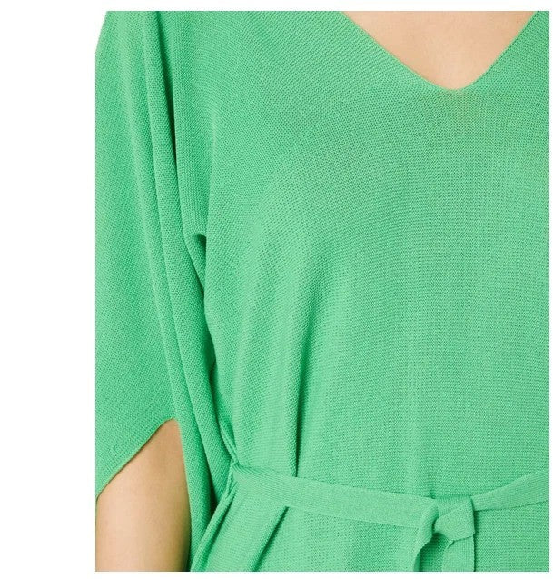 GORMAN Jenny Knit Slouchy Midi Dress AU16 US12 half sleeve Bright Green