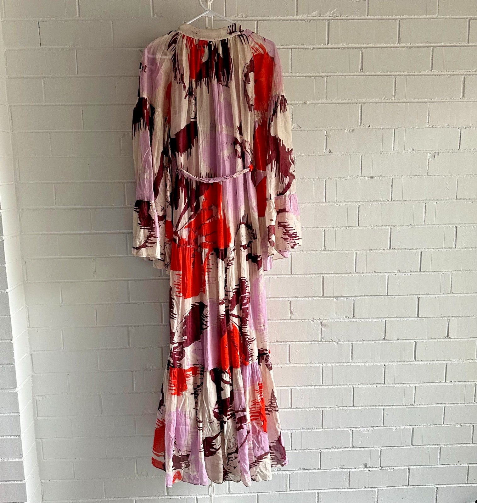 LEE MATHEWS Audrey Silk blend Maxi Dress Size 1 AU8 US4 Billowy