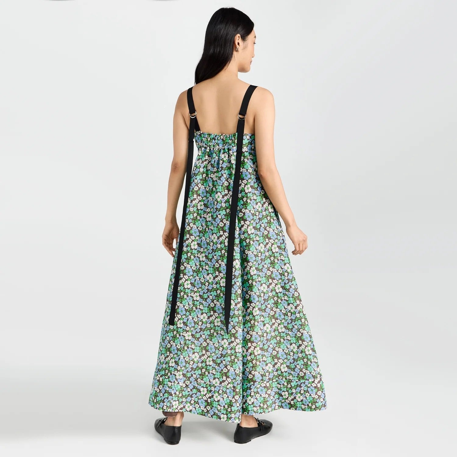 LEE MATHEWS Meadow Floral Maxi Dress Size 2 AU10 Event Silk Linen