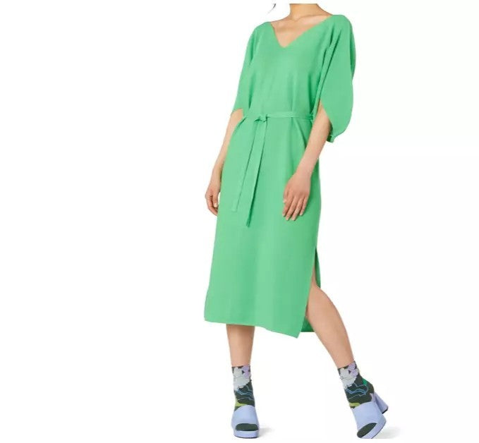 GORMAN Jenny Knit Slouchy Midi Dress AU16 US12 half sleeve Bright Green