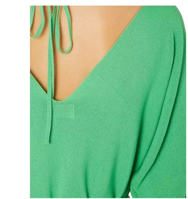 GORMAN Jenny Knit Slouchy Midi Dress AU16 US12 half sleeve Bright Green
