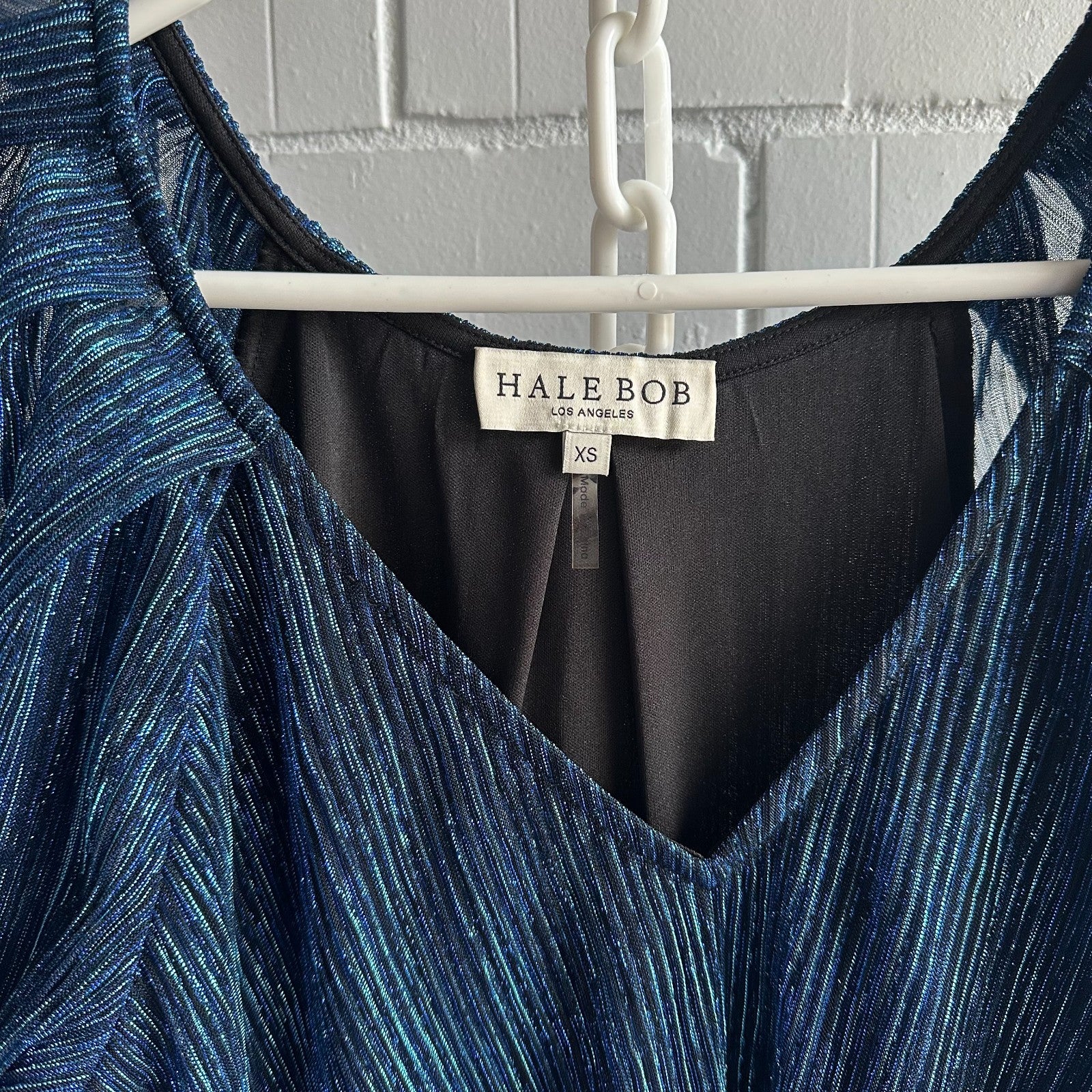 HALE BOB LOS ANGELES Capucine Lurex Crinkle Mesh Top Size XS AU6 US4 Mermaid