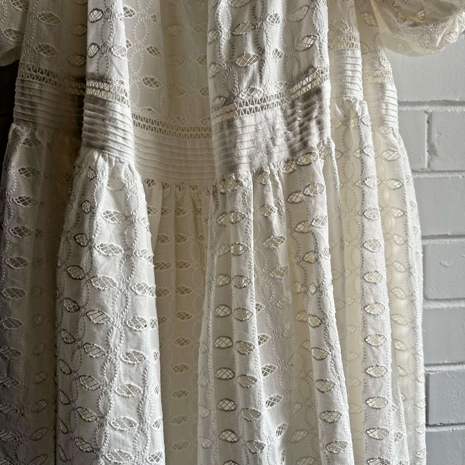 LUG VON SIGA Amy Broderie Anglaise Cotton-blend mini Dress Size 38 AU10 US6
