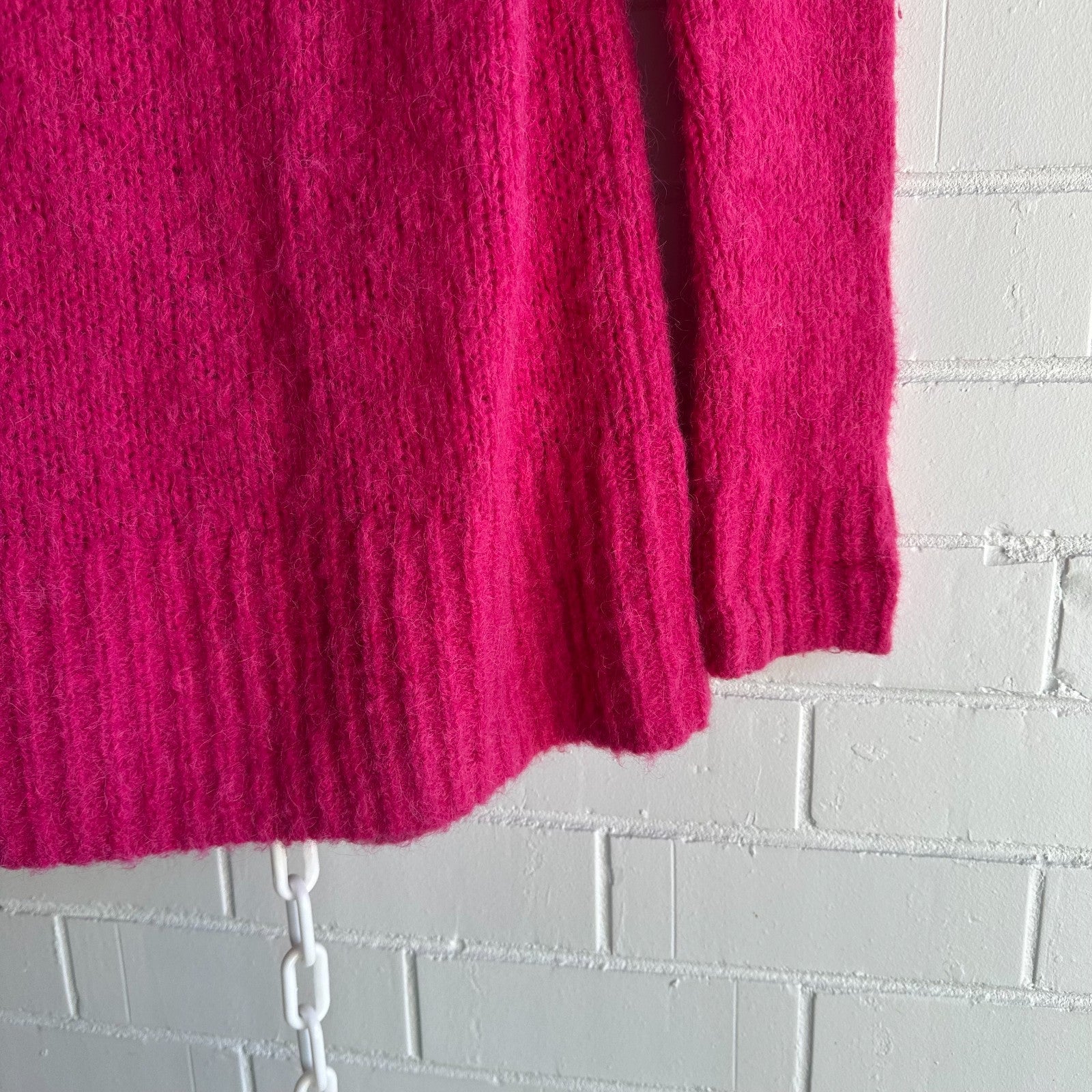 SASS & BIDE The Revolution Longline Cardigan Size XS AU6-8 Hotpink Alpaca