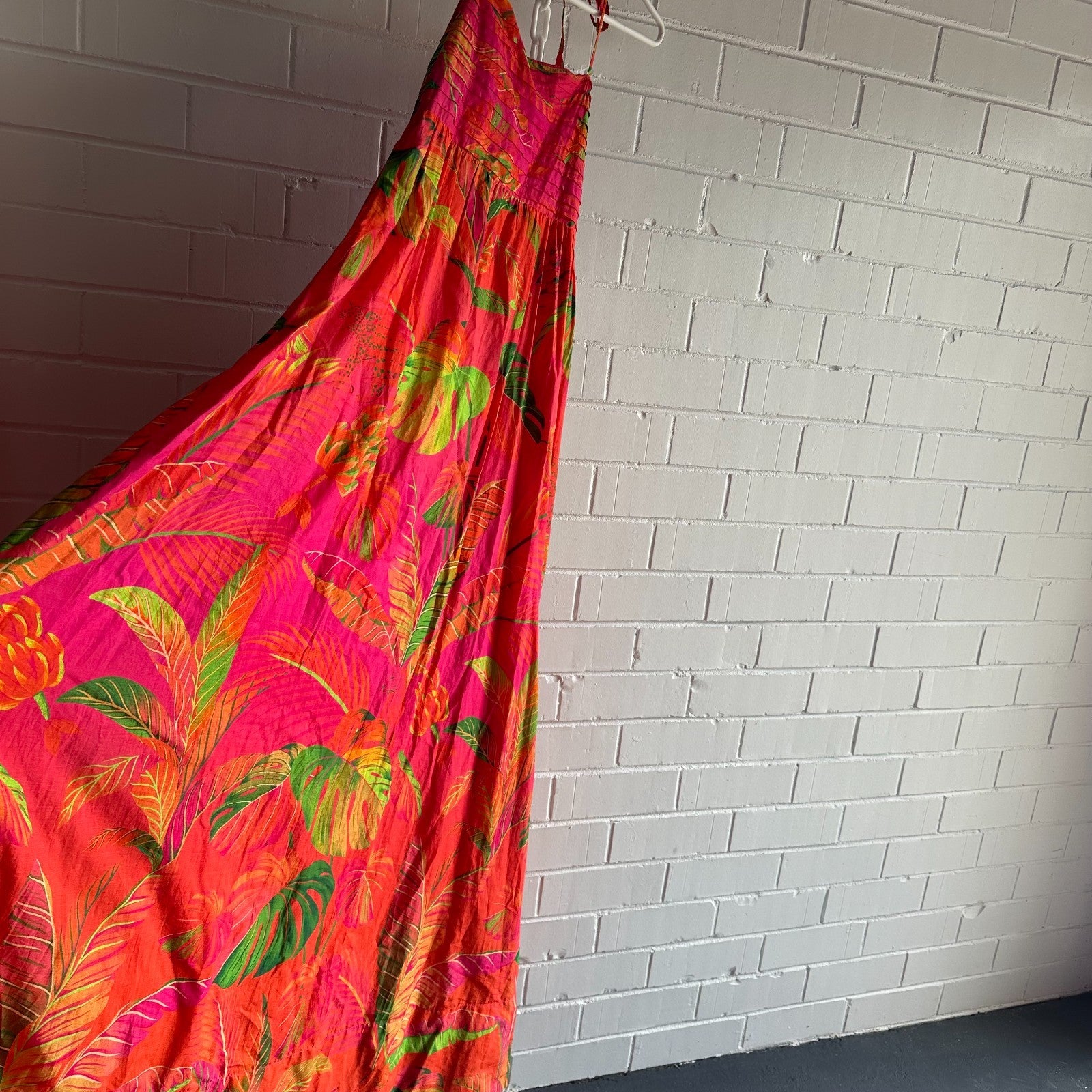 FARM RIO Ombre Forest Maxi Dress L-XL AU14 Colourful Tropical Print Resort BNWT