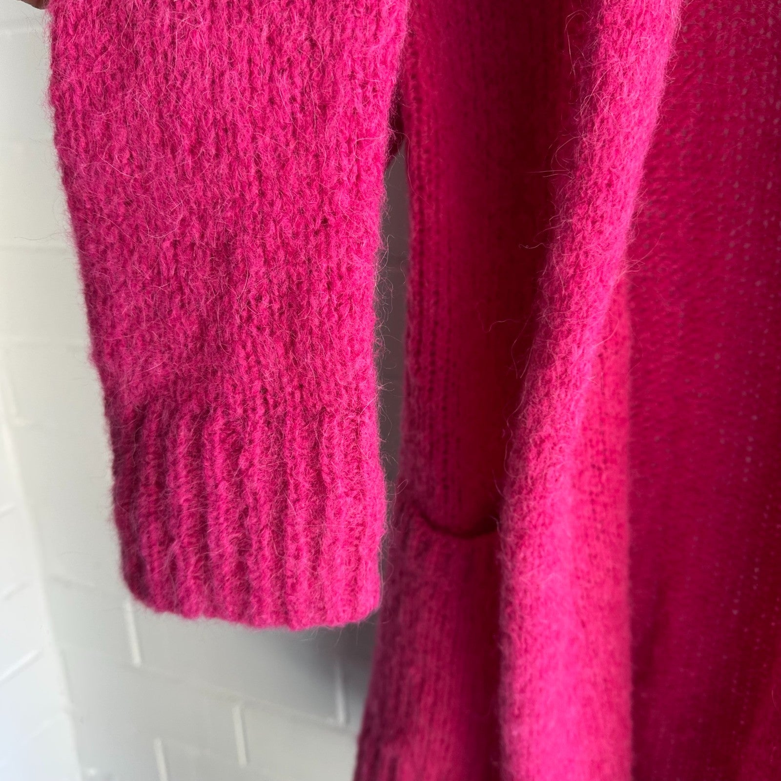 SASS & BIDE The Revolution Longline Cardigan Size XS AU6-8 Hotpink Alpaca