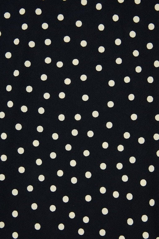 FAITHFULL THE BRAND Black and Cream Poka dot Tocha Maxi Dress AU14 US10 Assym