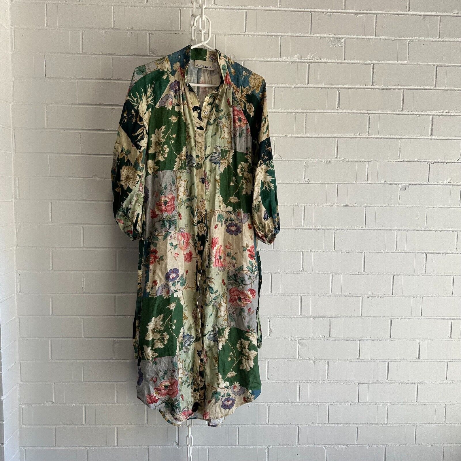 Alemais Loretta Belted Floral Midi Shirt Dress Au 6-8/US 2-4