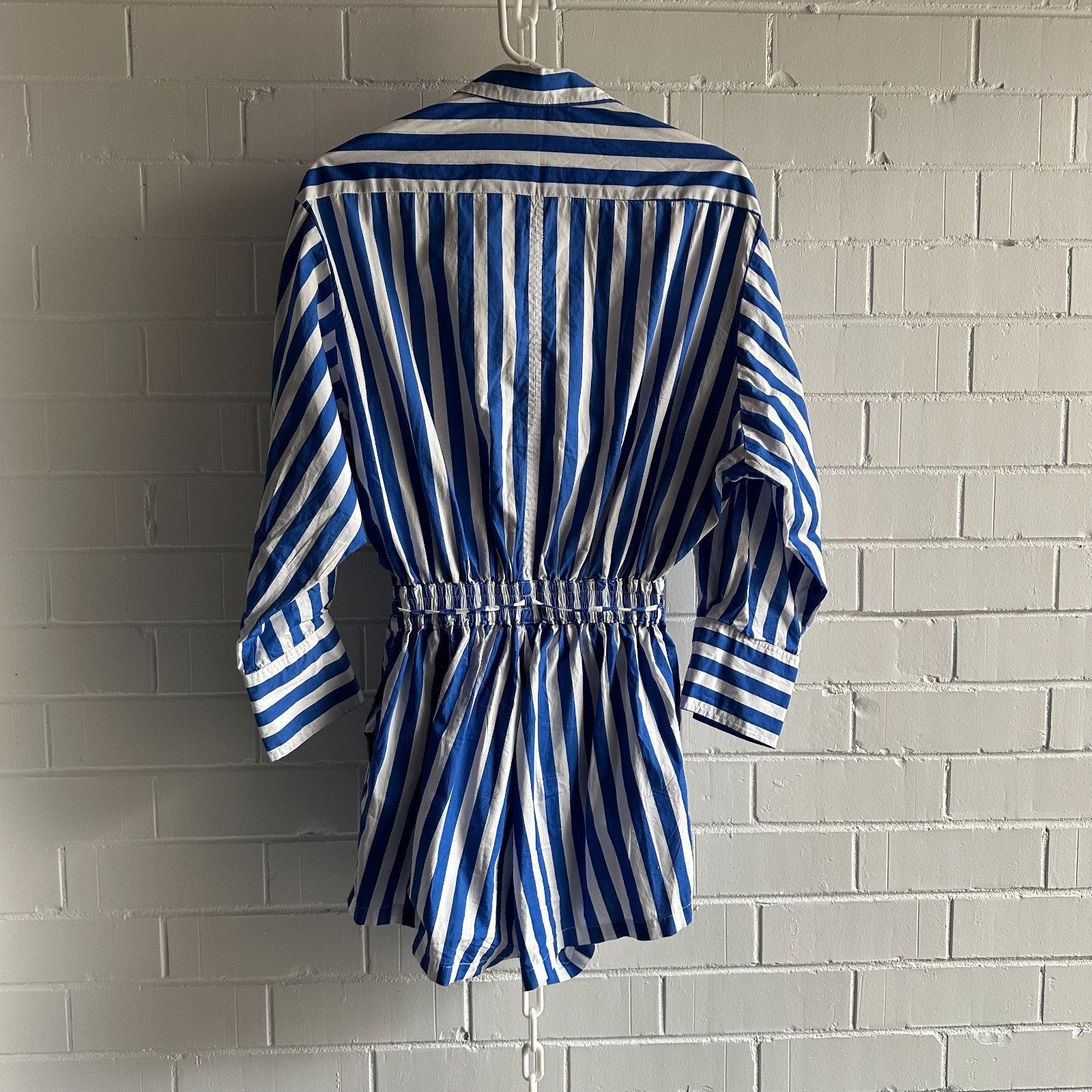 ANTHROPOLOGIE X FAITHFULL THE BRAND Isole Playsuit Size AU8 Cotton Stripe