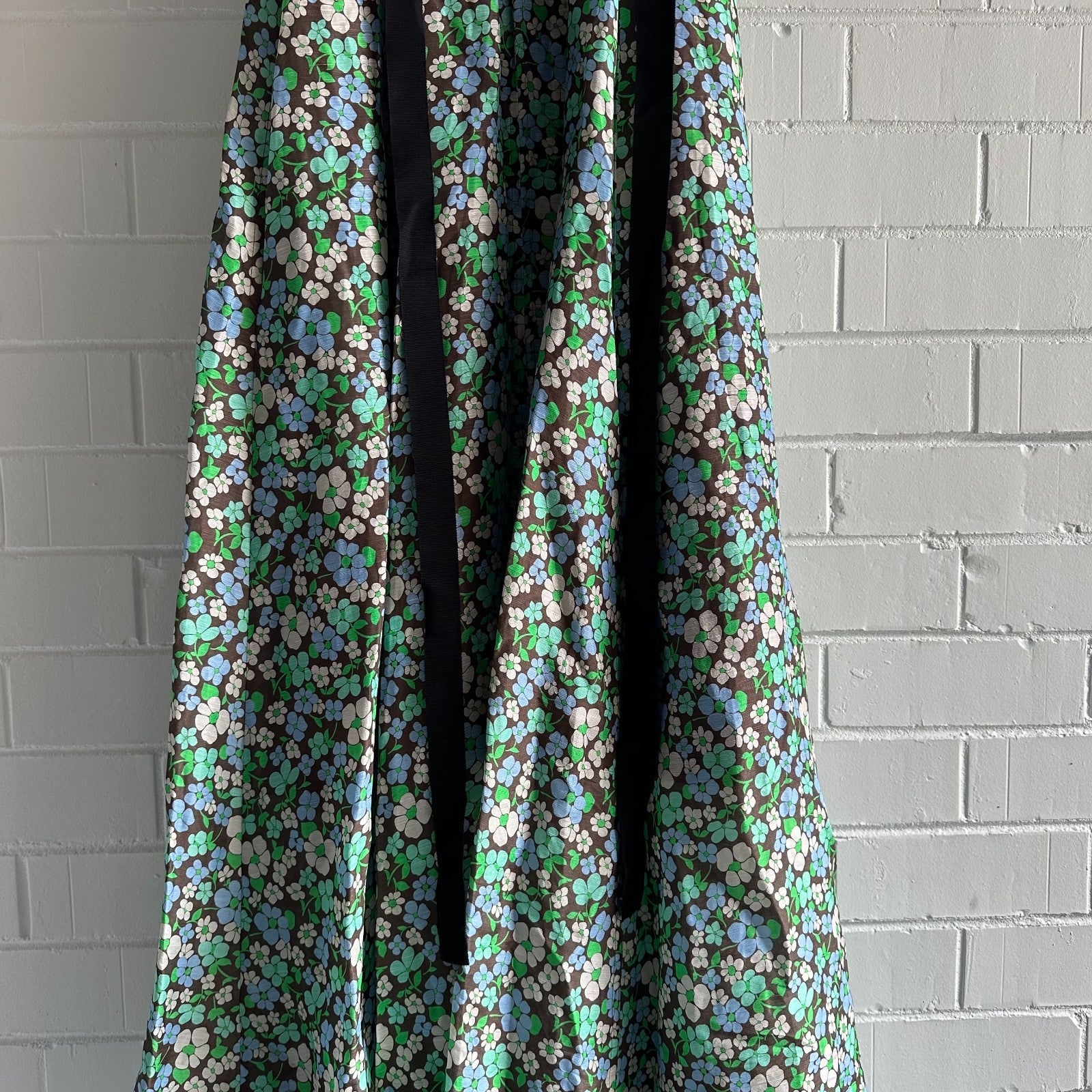 LEE MATHEWS Meadow Floral Maxi Dress Size 2 AU10 Event Silk Linen