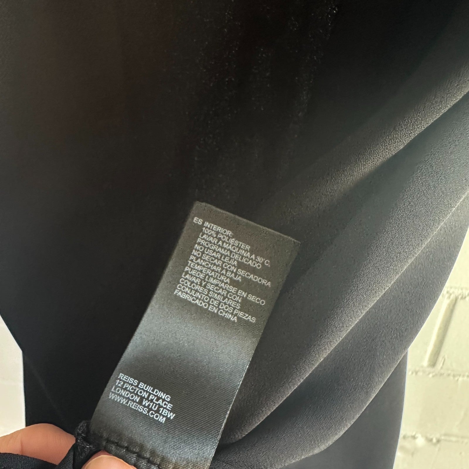 REISS Harriet Flippy Shirtdress, Black Chiffon Lace inserts Size AU14 US 10, LBD