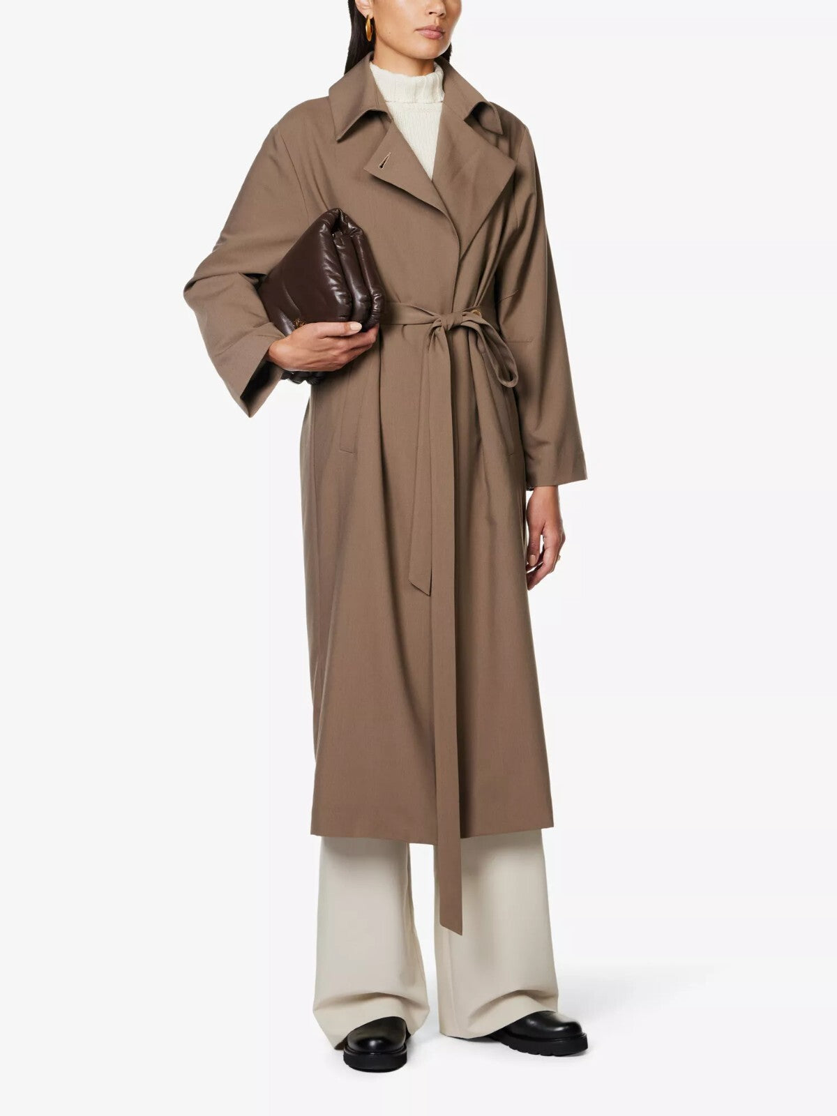 VIKTORIA & WOODS College tie-waist woven trench coat Size 1AU8 US4 Nutmeg
