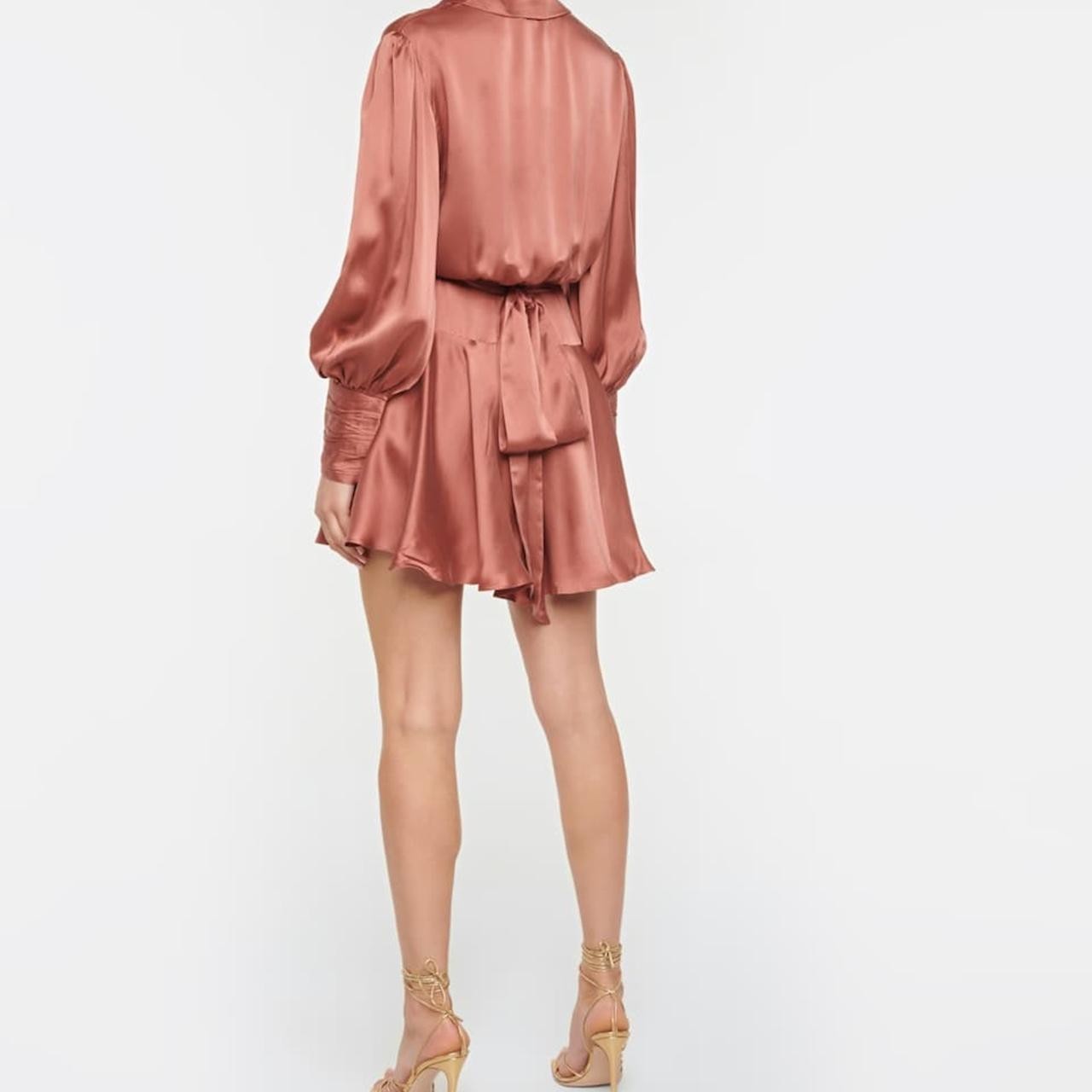 ZIMMERMANN Silk Wrap Mini Dress | Dusty Pink | Size 3 (AU 14) | BNWT