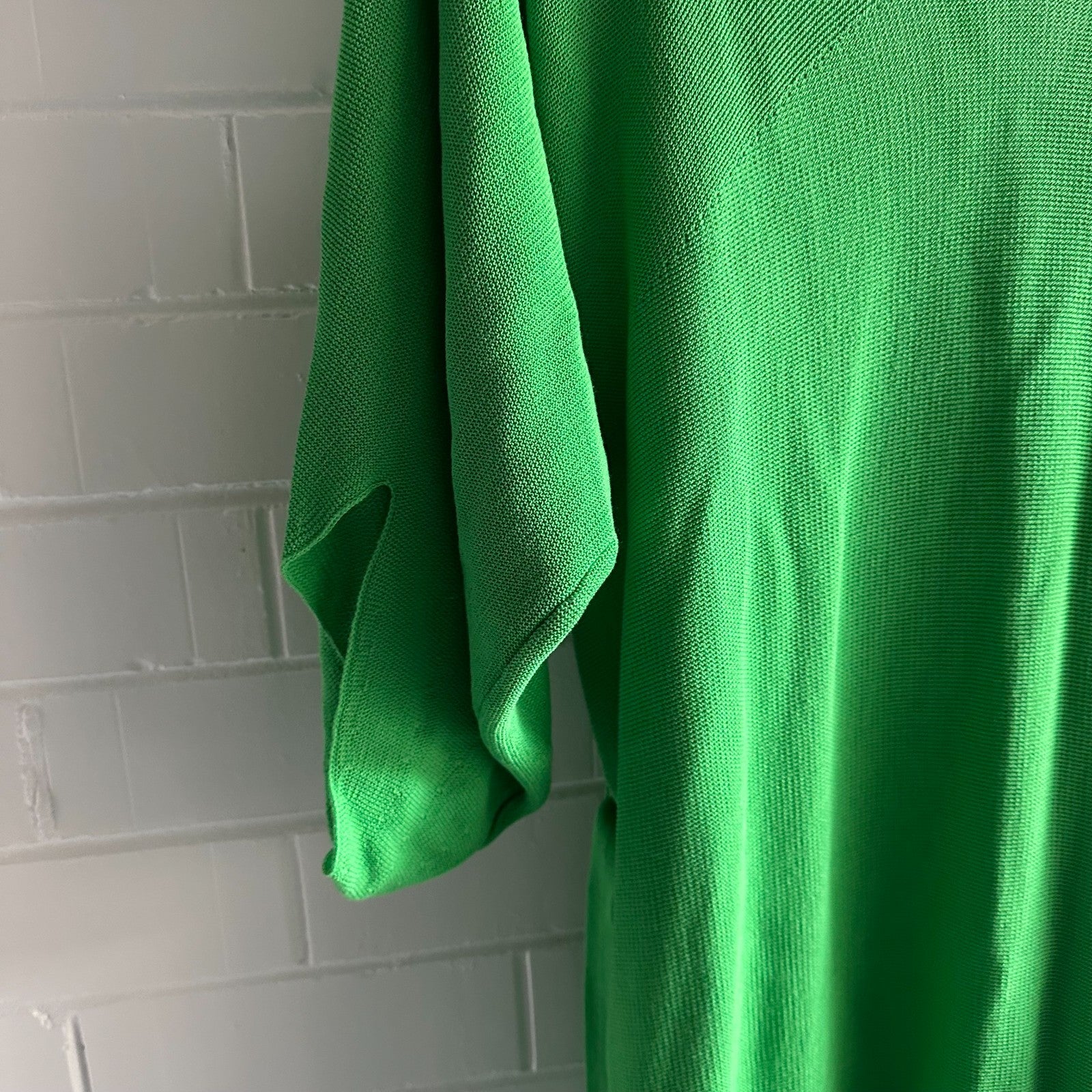 GORMAN Jenny Knit Slouchy Midi Dress AU16 US12 half sleeve Bright Green