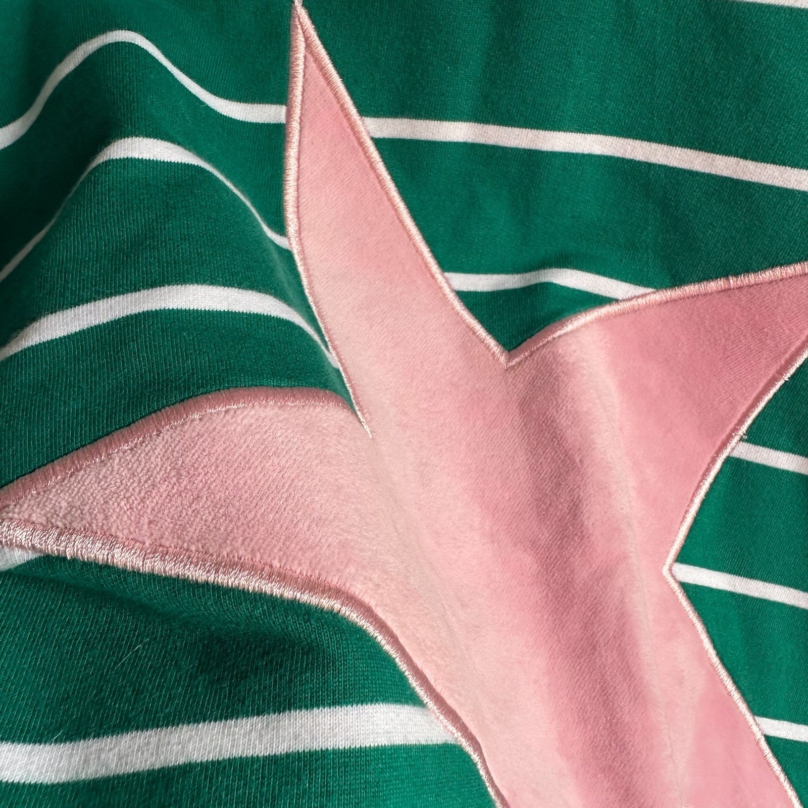 ELM Star Sweatshirt with Elbow patch AU10 Green and Pink