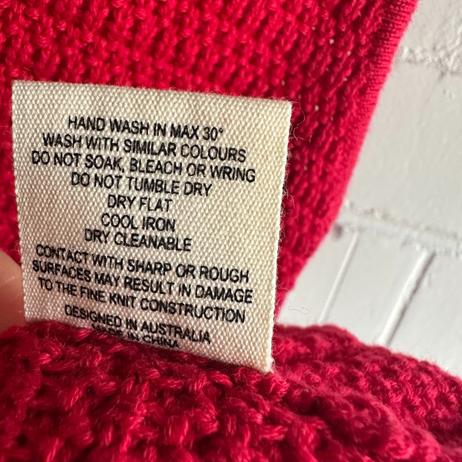 ONTE Helena Gilet & Mini Skirt knit SET Size S Red AU8 US4 Cotton Gold hardware