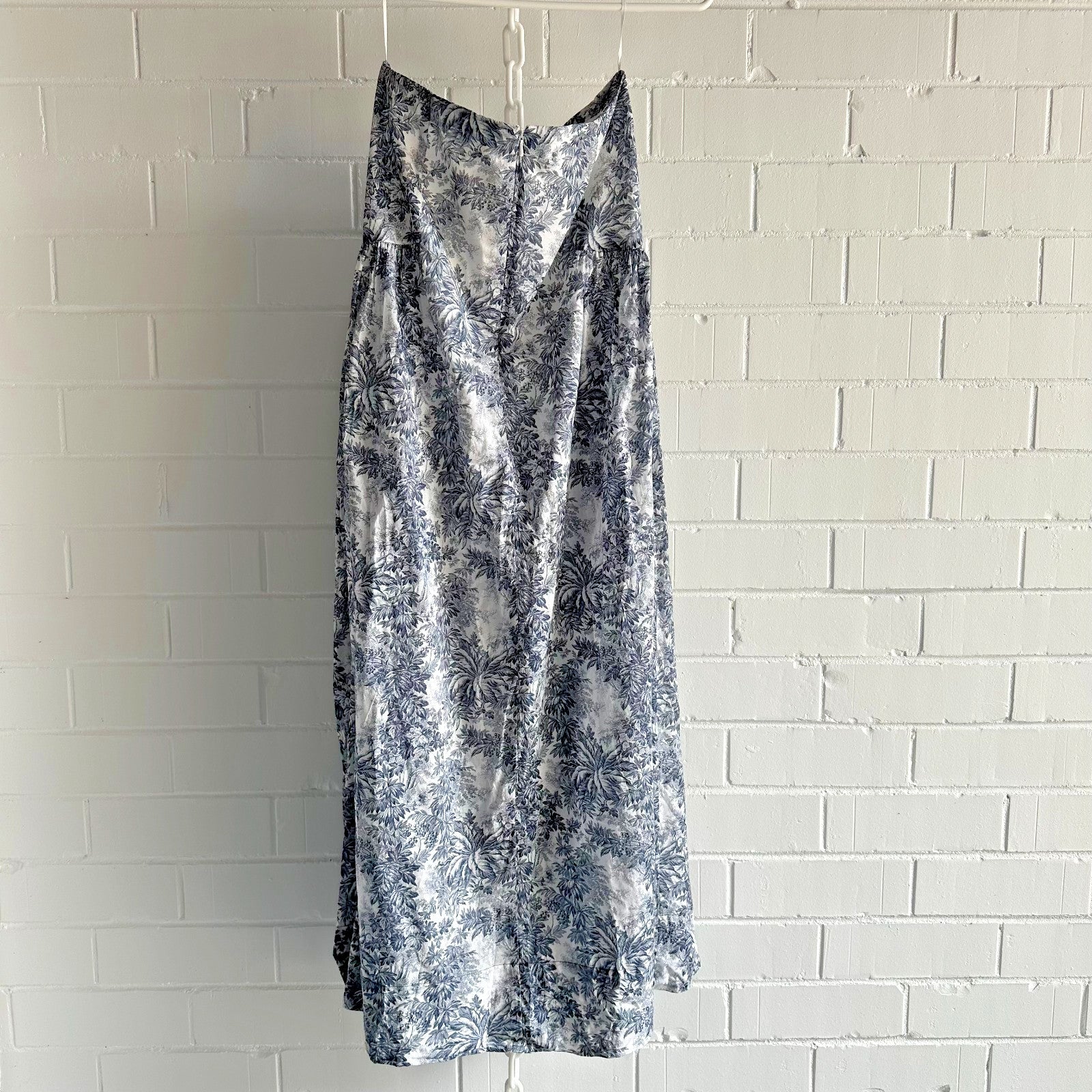 BEC & BRIDGE Arianne Midi Skirt AU12 US8 Toile De jouy porcelain blue ivory