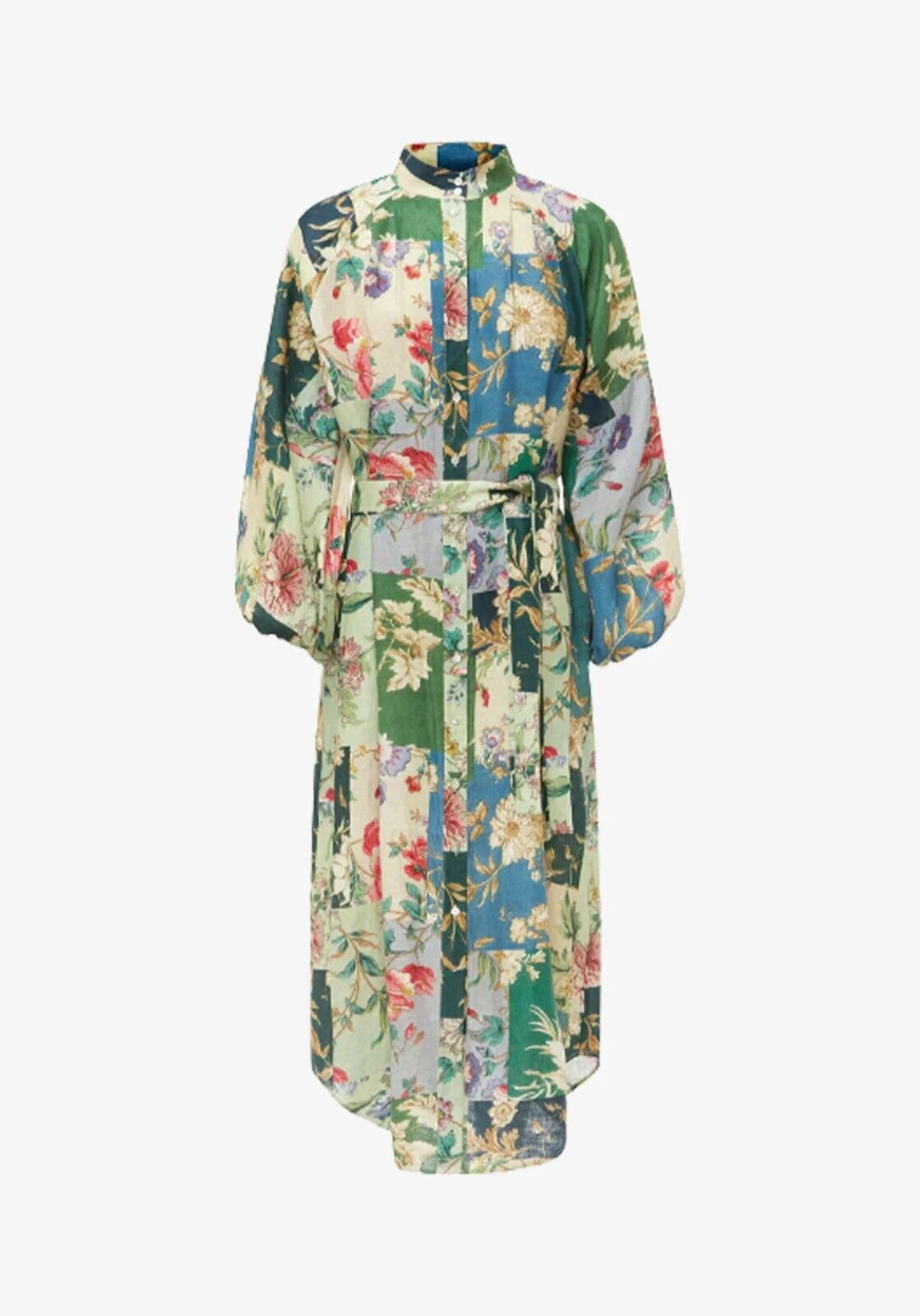 Alemais Loretta Belted Floral Midi Shirt Dress Au 6-8/US 2-4