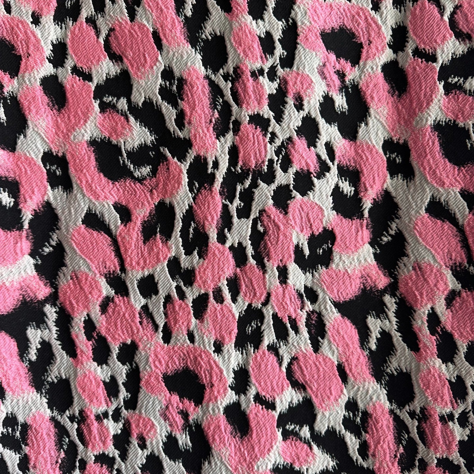 SCANLAN THEODORE Leopard Brocade Mini Shift Dress Size AU8 US4 Short sleeve Part