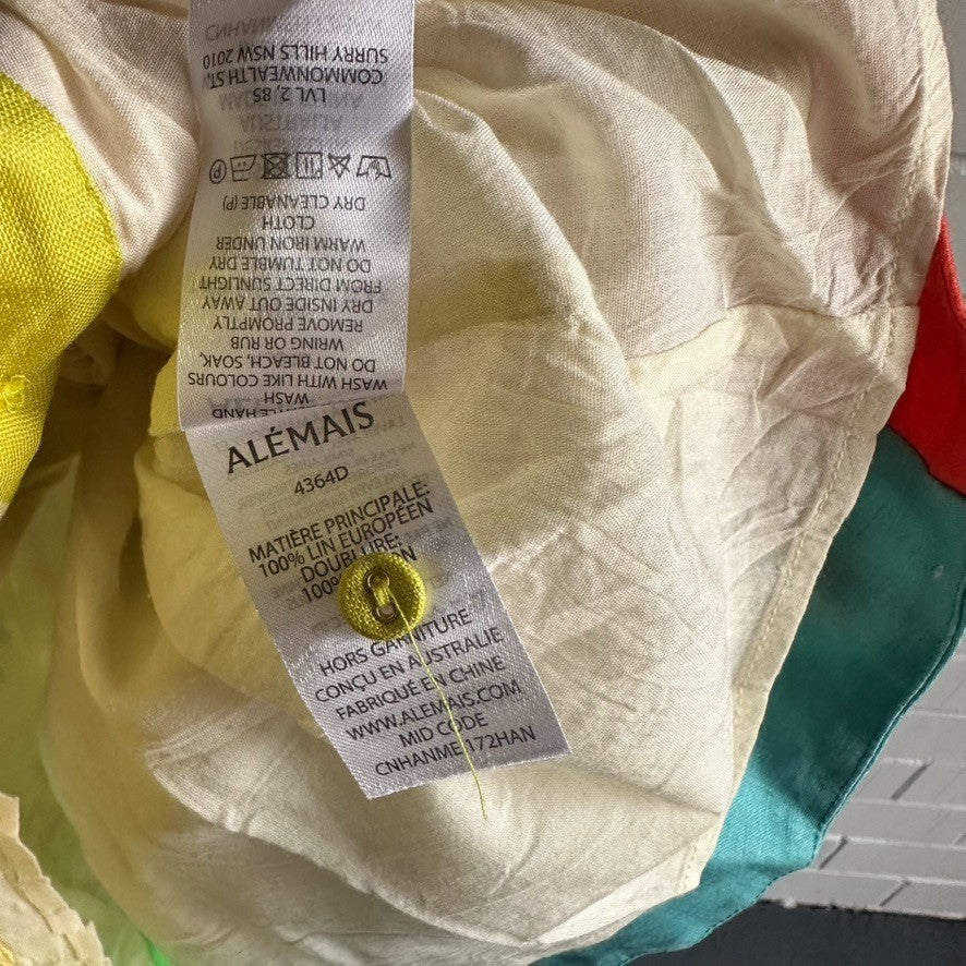 ALEMAIS La Musica Mini Shirt Dress Size AU10 Resort Sleeved