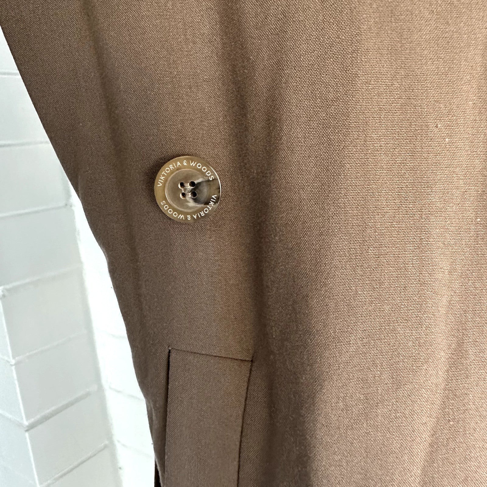 VIKTORIA & WOODS College tie-waist woven trench coat Size 1AU8 US4 Nutmeg
