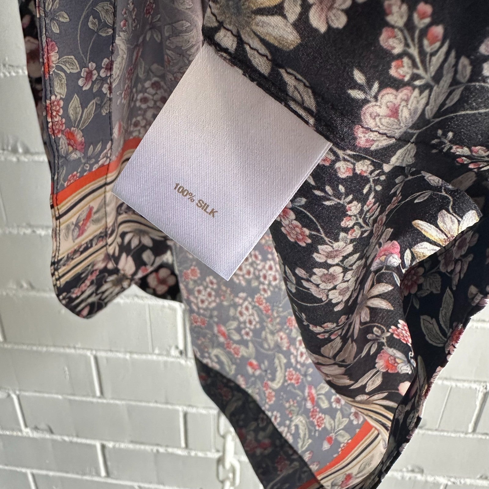 KACHEL Silk Shift Dress AU12 patchwork print Sleeveless