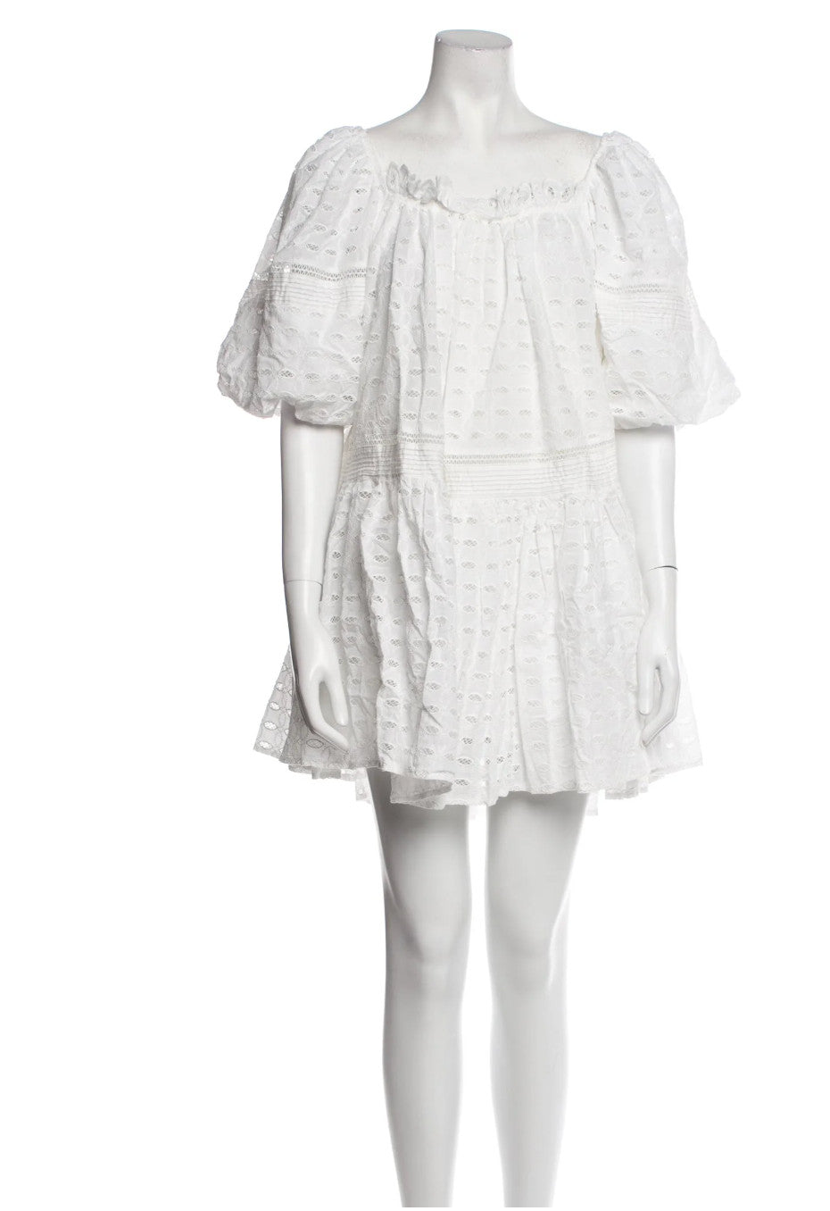 LUG VON SIGA Amy Broderie Anglaise Cotton-blend mini Dress Size 38 AU10 US6