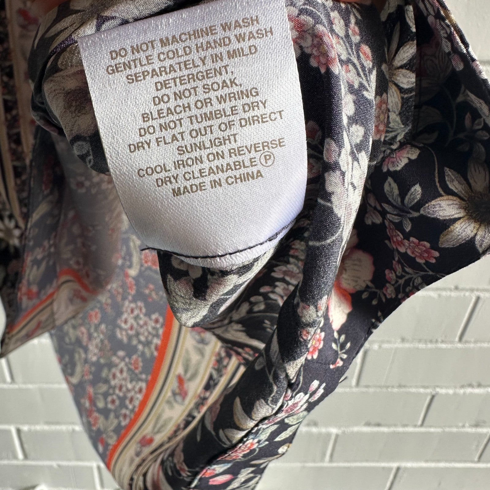 KACHEL Silk Shift Dress AU12 patchwork print Sleeveless