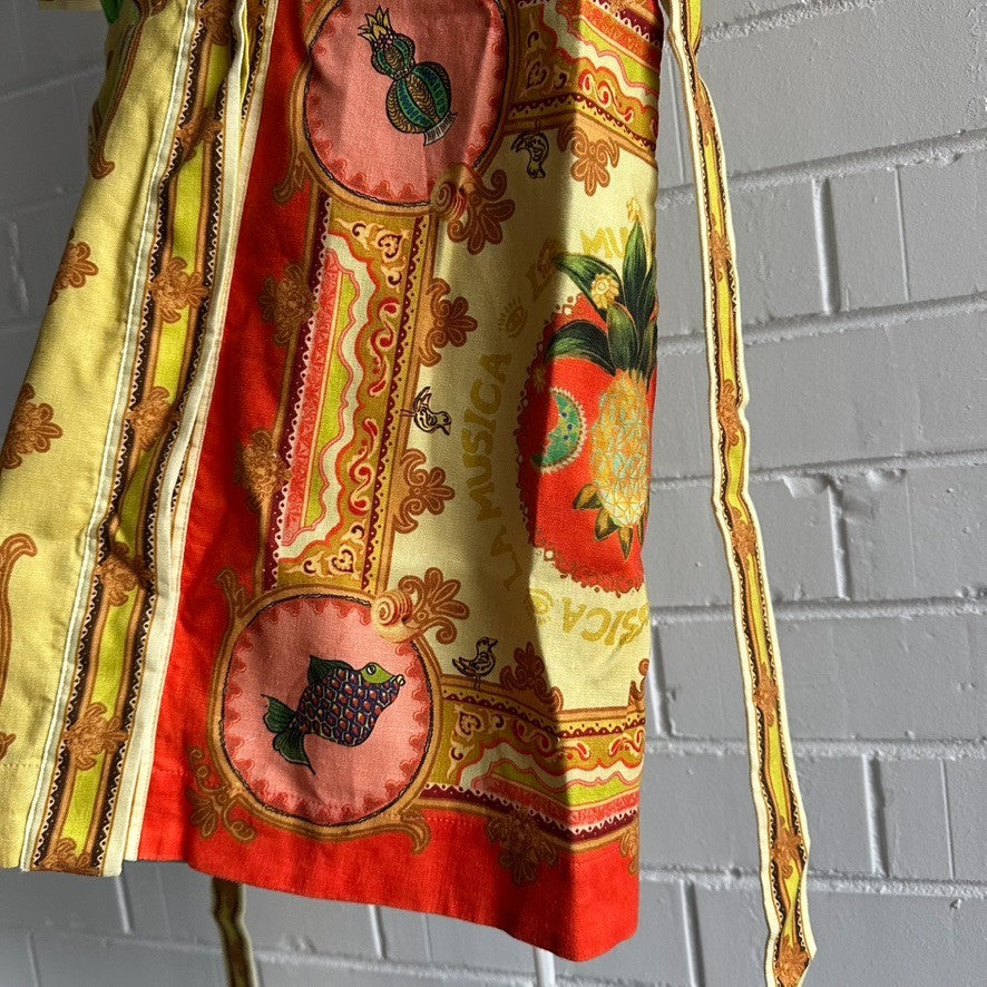 ALEMAIS La Musica Mini Shirt Dress Size AU10 Resort Sleeved