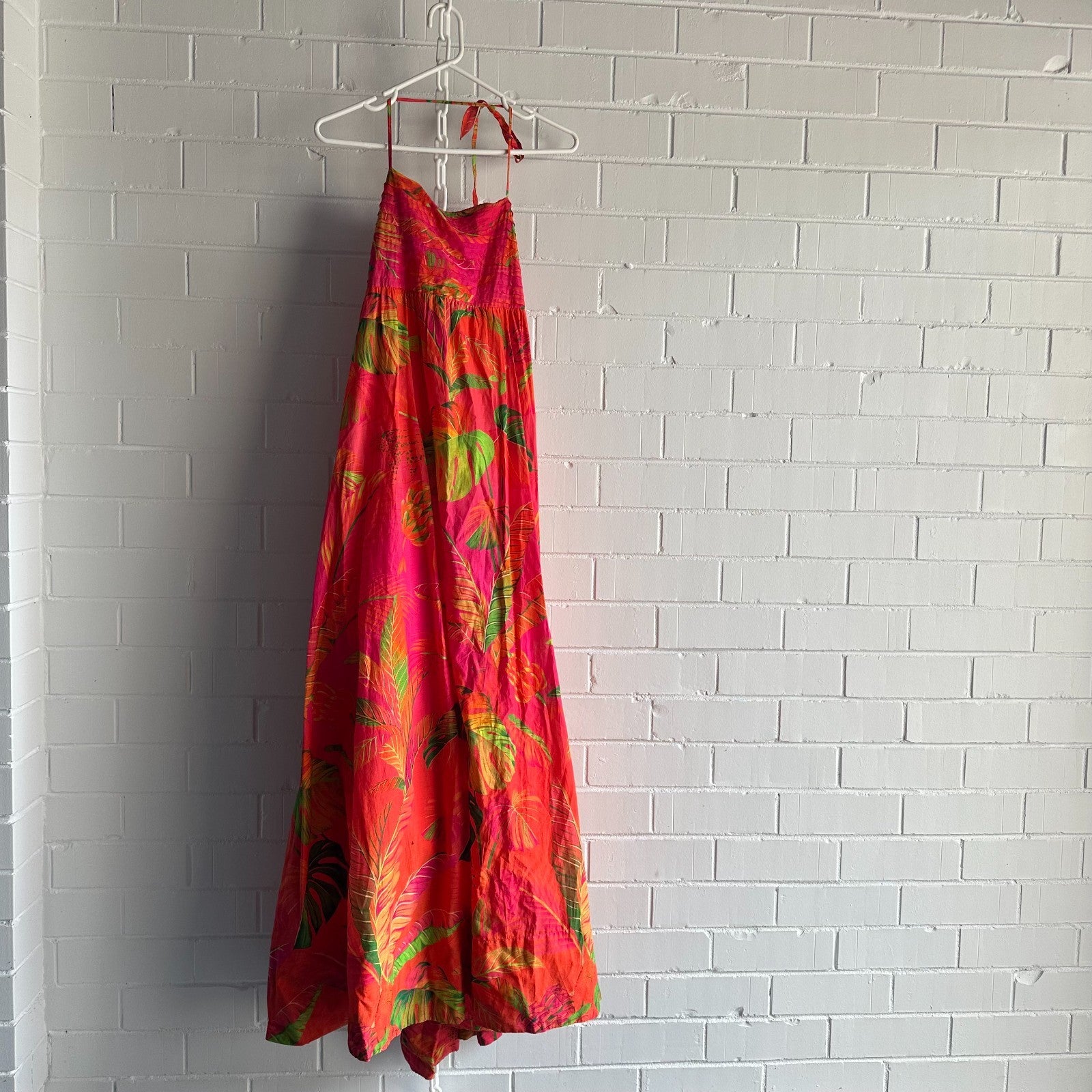 FARM RIO Ombre Forest Maxi Dress L-XL AU14 Colourful Tropical Print Resort BNWT