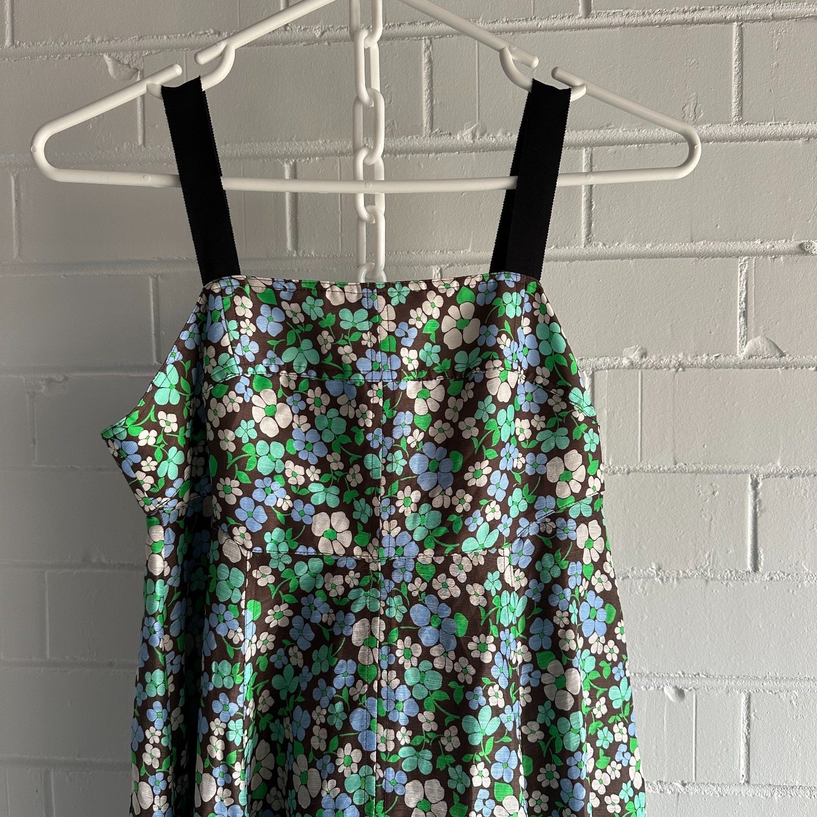 LEE MATHEWS Meadow Floral Maxi Dress Size 2 AU10 Event Silk Linen