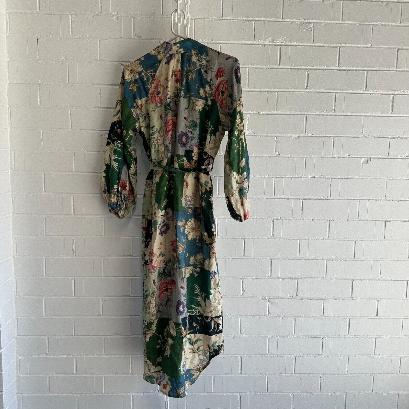 Alemais Loretta Belted Floral Midi Shirt Dress Au 6-8/US 2-4