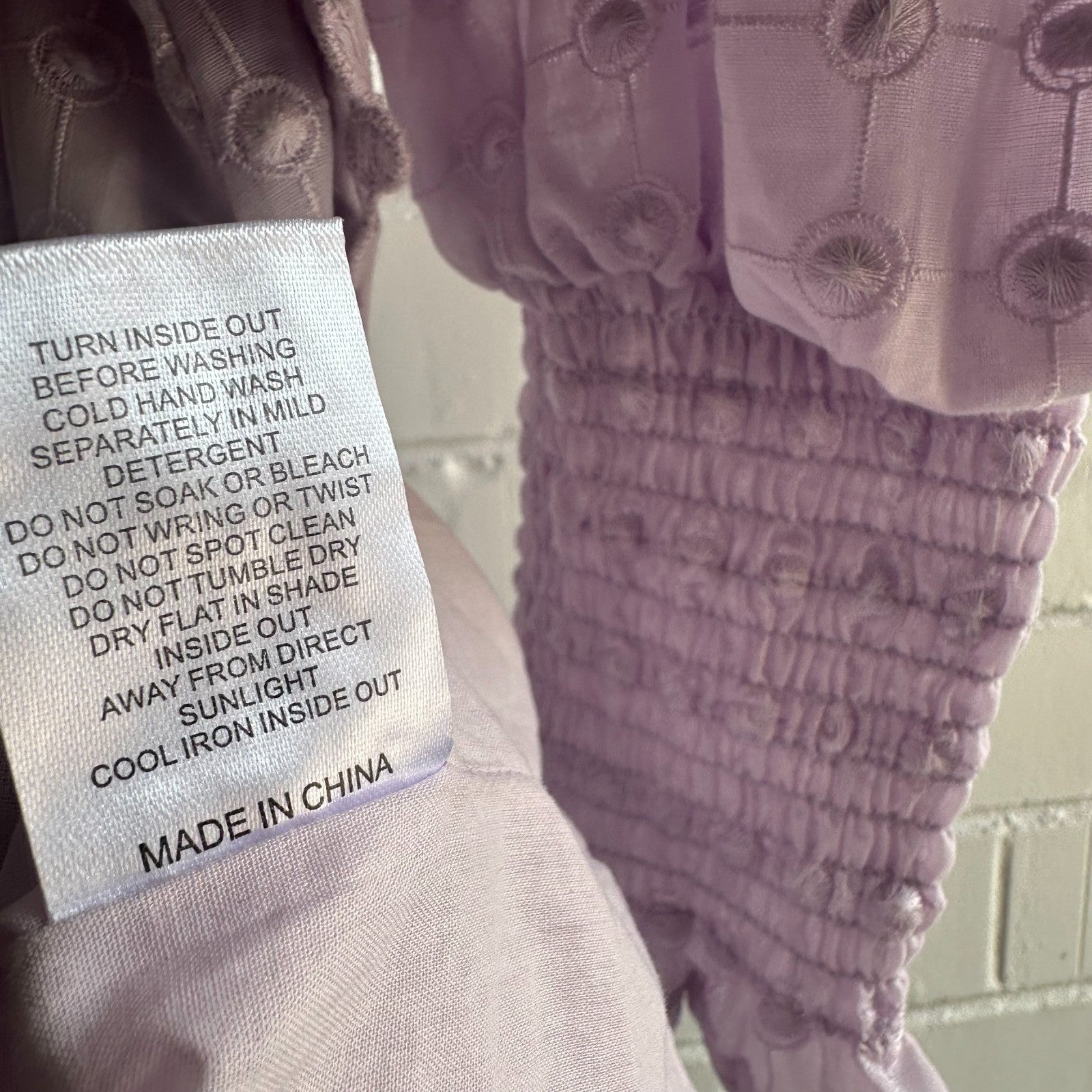 SABO Belted Larose Mini Dress Size L AU12 US8 Lilac ¾ Sleeve