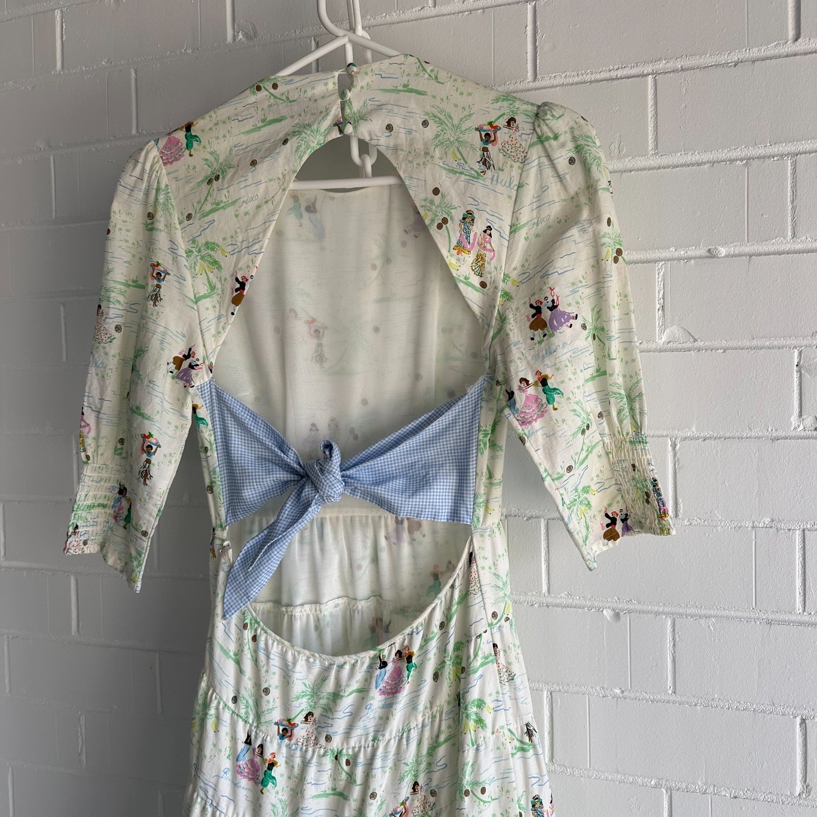 RIXO X LIBERTY Mallorca Dance Motif Agyness Cutout Maxi Dress XS AU8 Vacation