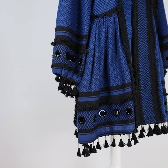 DODO BAR OR TASSEL DRESS Size M AU10 US6 Long sleeve Eyelet and tassel Resort