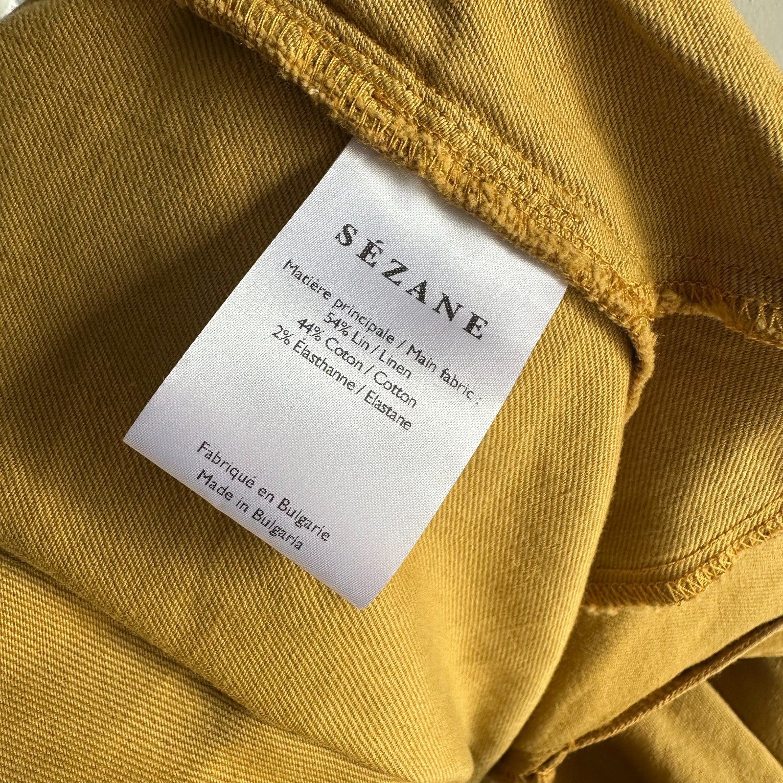SEZANE Arthur Trouser EU40 AU12 US8 Saffron Paperbag waist BNWT