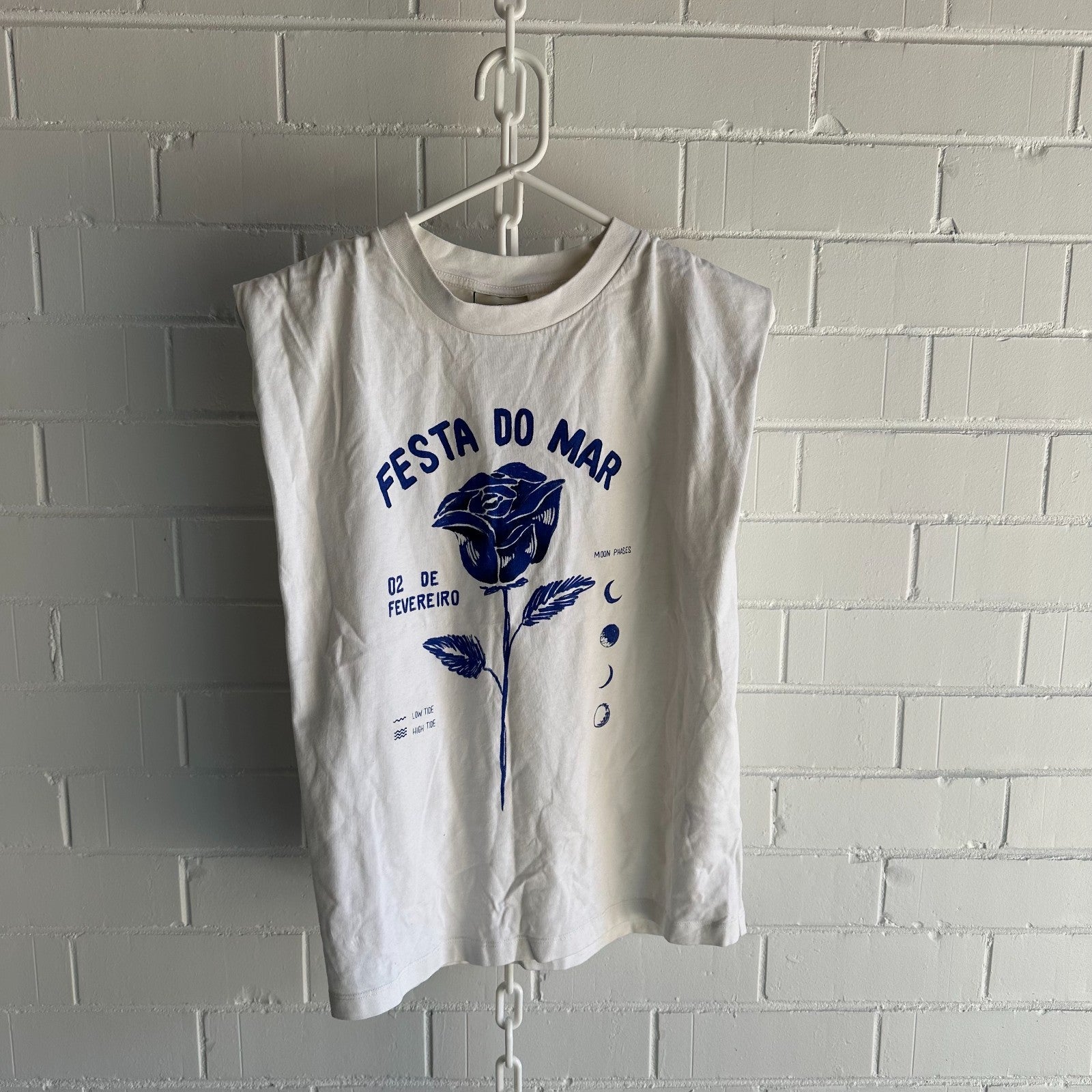 FARM RIO X Alberto Pitta Festa Do Mar Women’s T-shirt Size M AU10 US6 Holiday