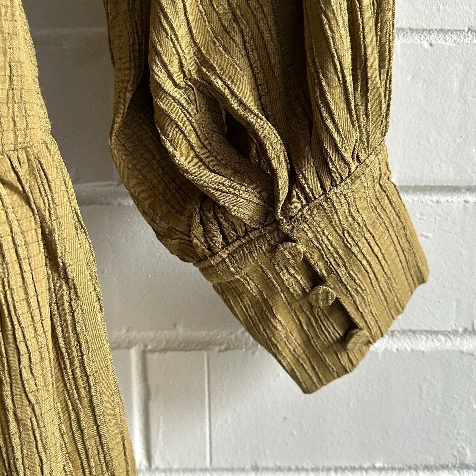 BAIA Olive Swing Dress Short Size S/M, AU8 , US4, Long sleeve, Belted BNWT