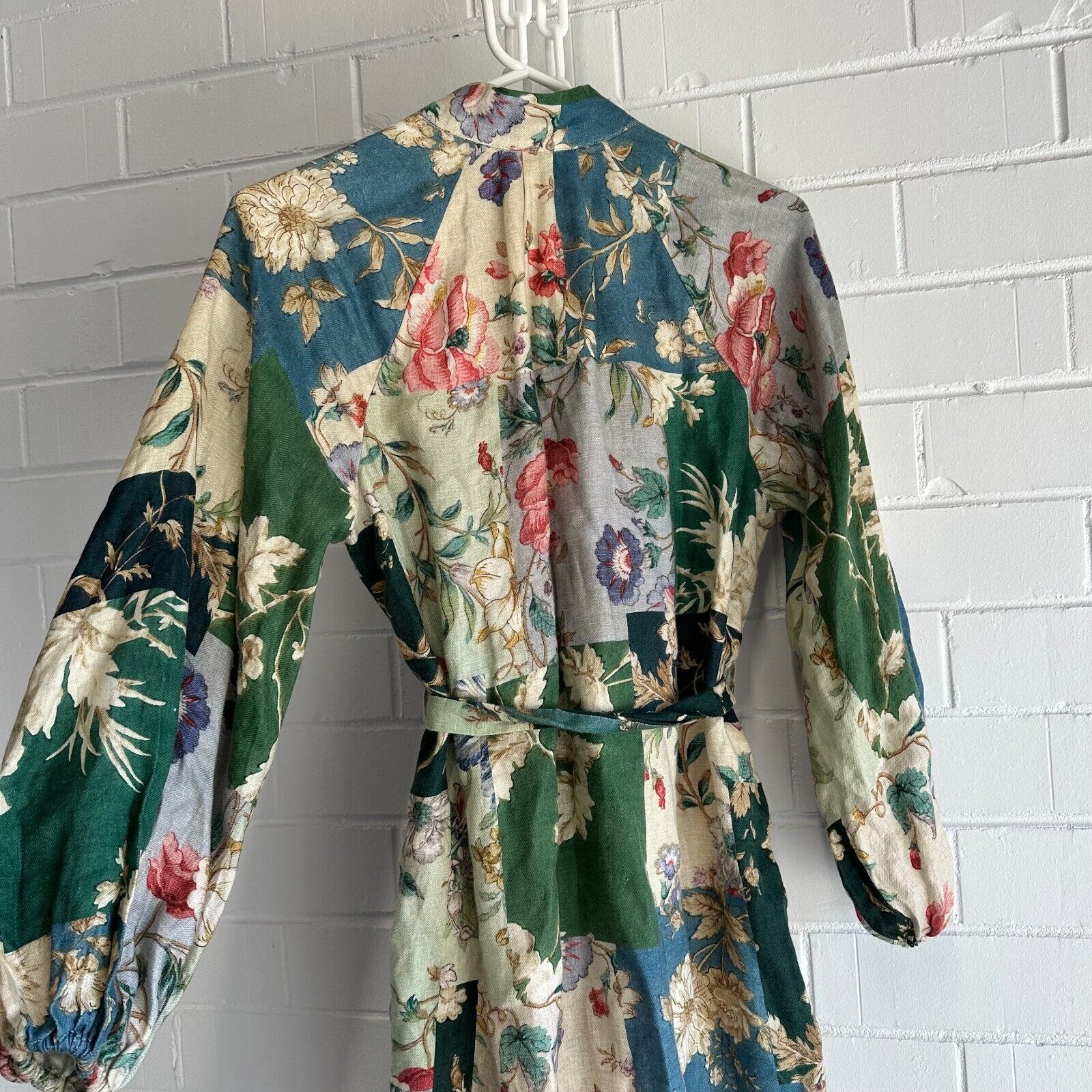 Alemais Loretta Belted Floral Midi Shirt Dress Au 6-8/US 2-4