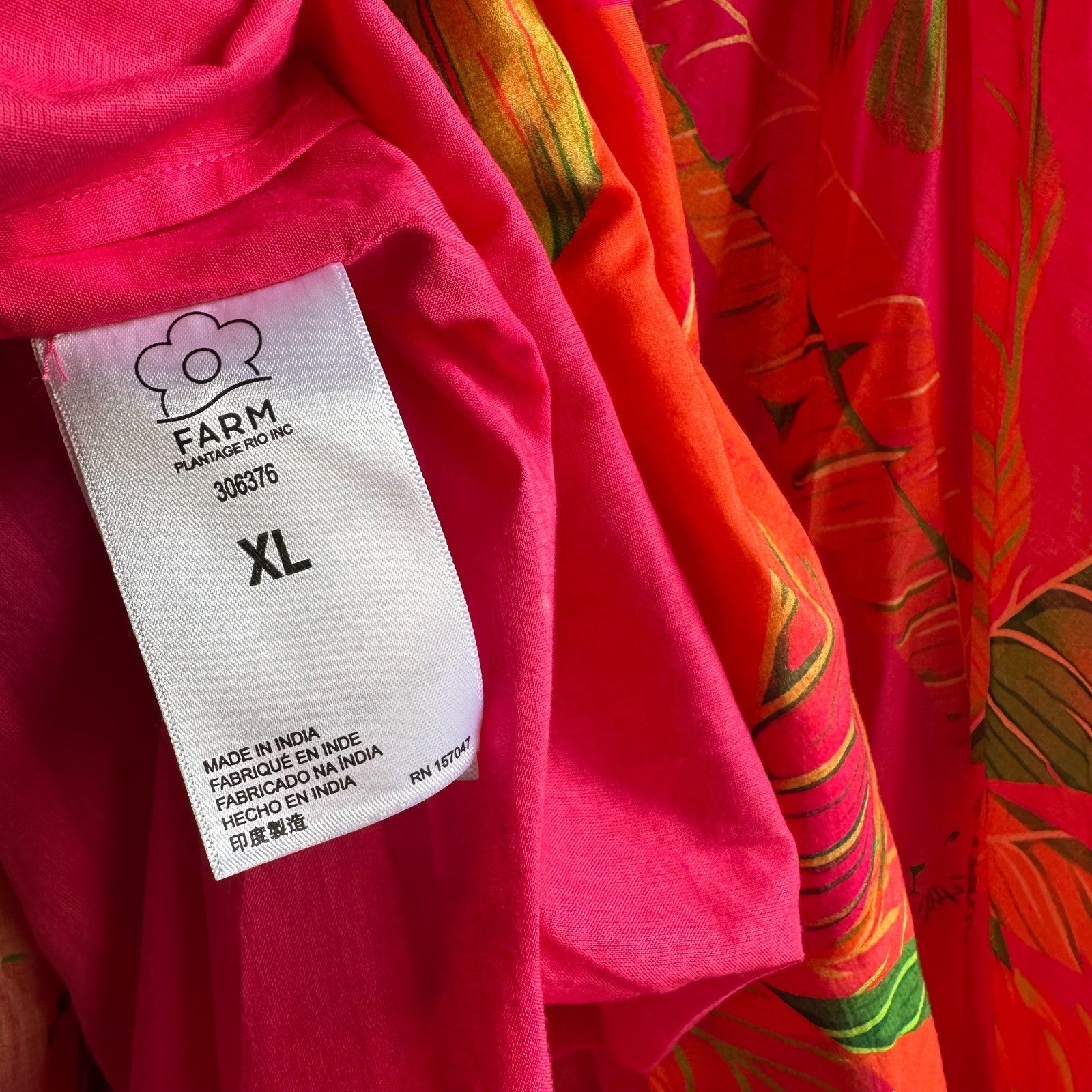 FARM RIO Ombre Forest Maxi Dress L-XL AU14 Colourful Tropical Print Resort BNWT