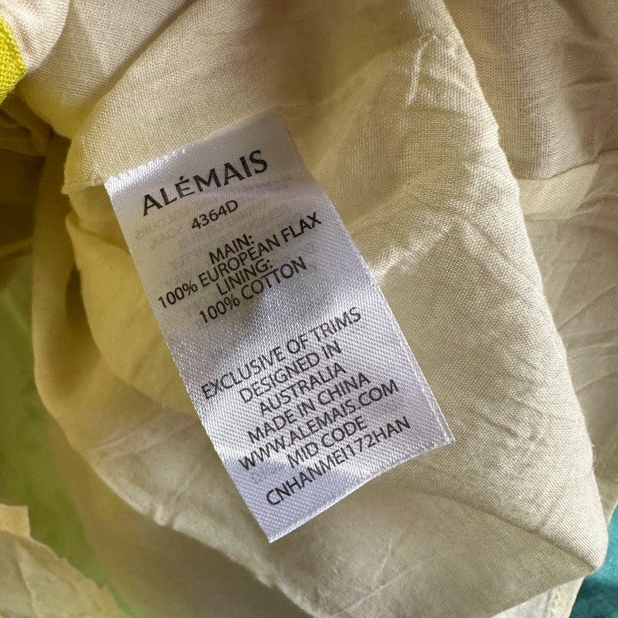 ALEMAIS La Musica Mini Shirt Dress Size AU10 Resort Sleeved