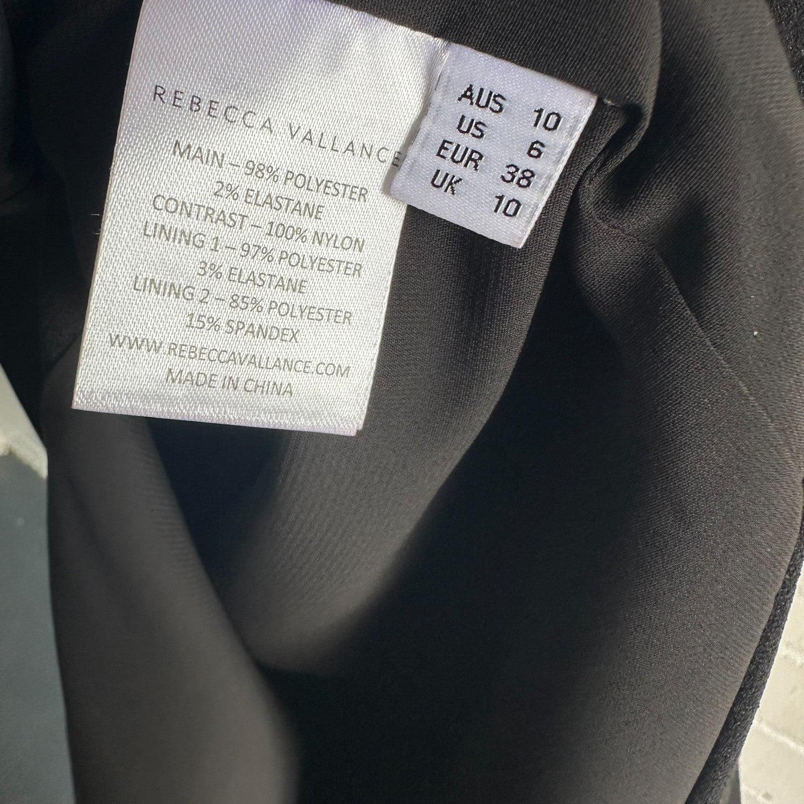 REBECCA VALLANCE Teigan Midi Dress AU10 US6 Bustier Naked look Black/Nude BNWT