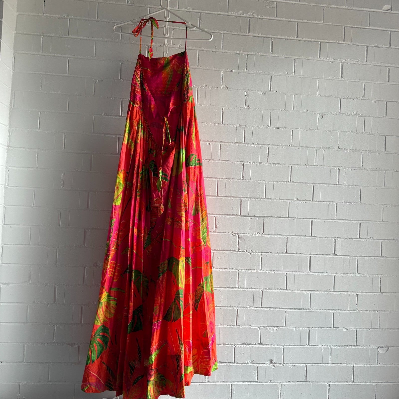FARM RIO Ombre Forest Maxi Dress L-XL AU14 Colourful Tropical Print Resort BNWT