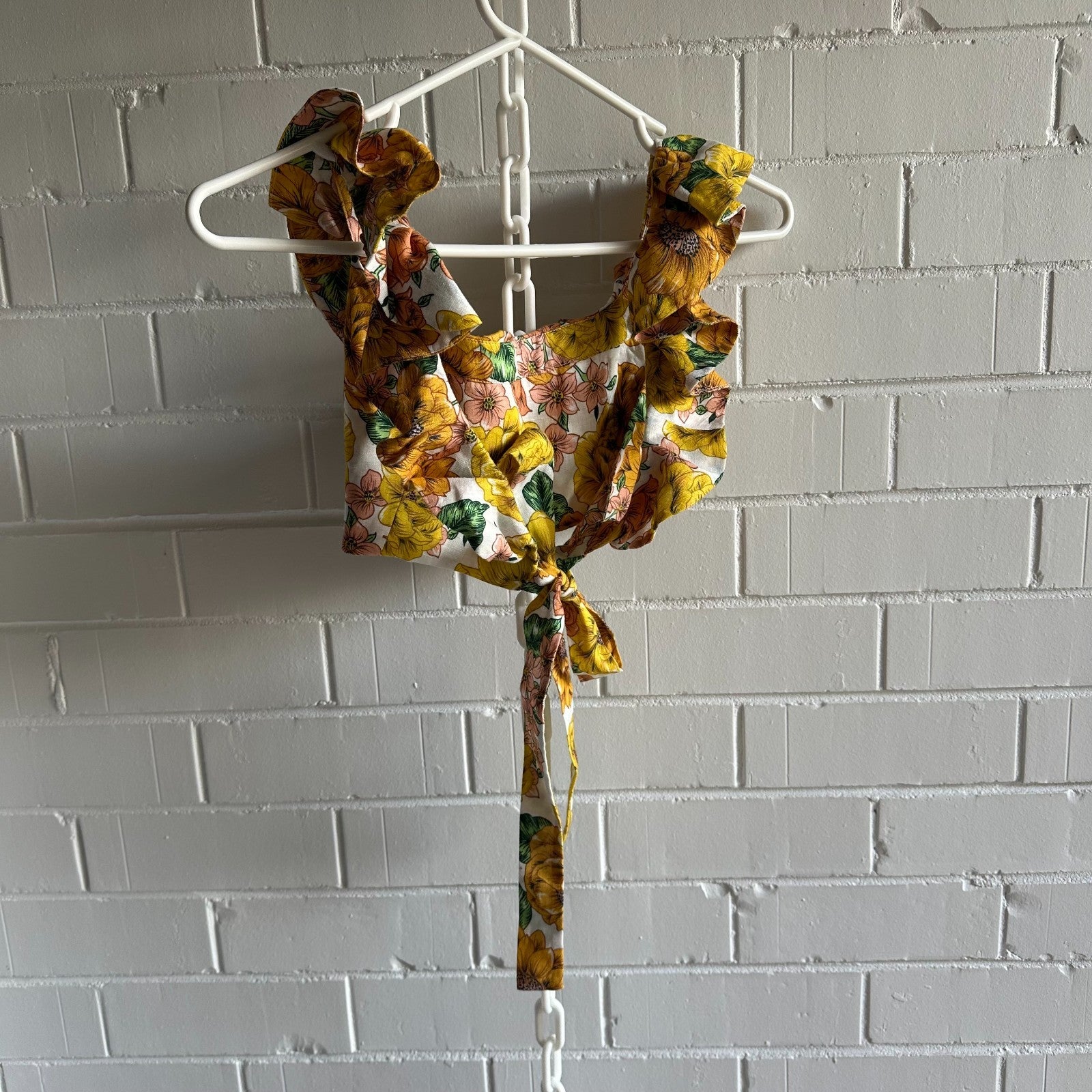 ZIMMERMANN Poppy Frill Sunshine Floral Set Size1 AU8-10 Top + Pant