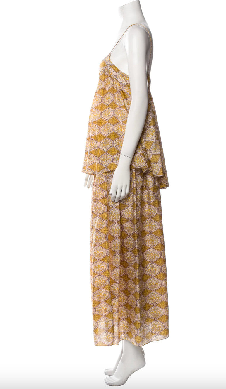 ZIMMERMANN Belle Beatnik Silk Top Size2 AU12 Anthropolygie Floral motif BNWT