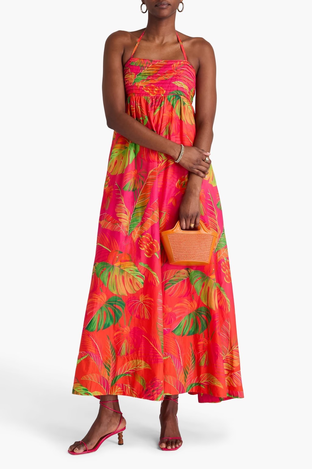 FARM RIO Ombre Forest Maxi Dress L-XL AU14 Colourful Tropical Print Resort BNWT