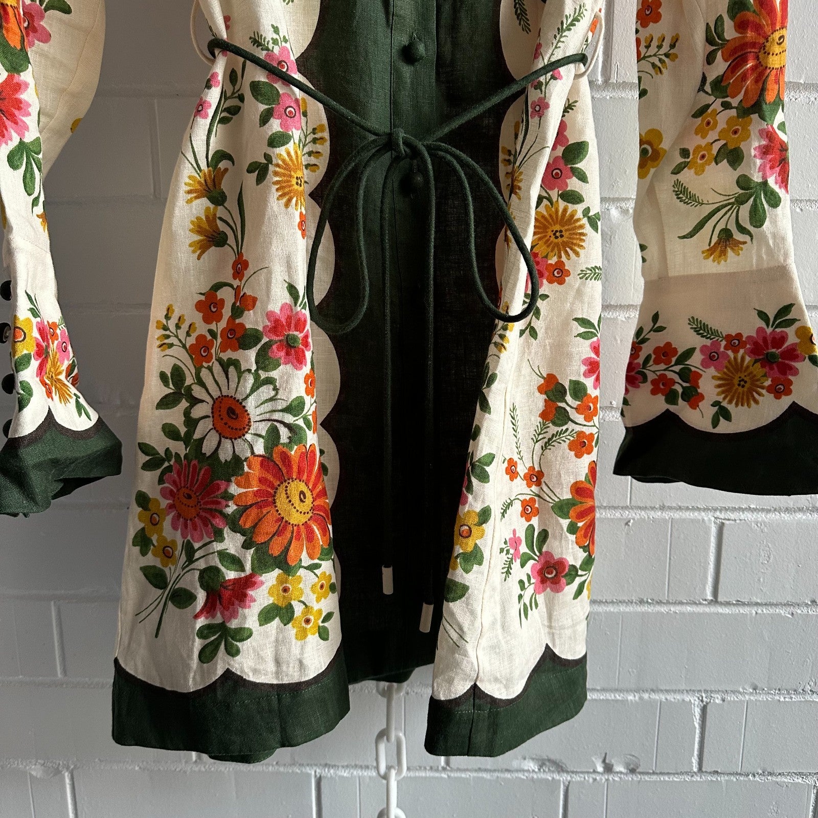 ALEMAIS Elisabetta Mini Dress AU12 US8 Boho Retro Floral Holiday