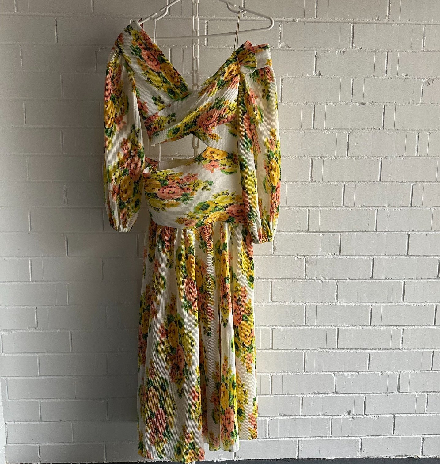 ZIMMERMANN Golden Surfer Midi Dress Size 0 AU8 US4 Vacation, nostalgia RARE