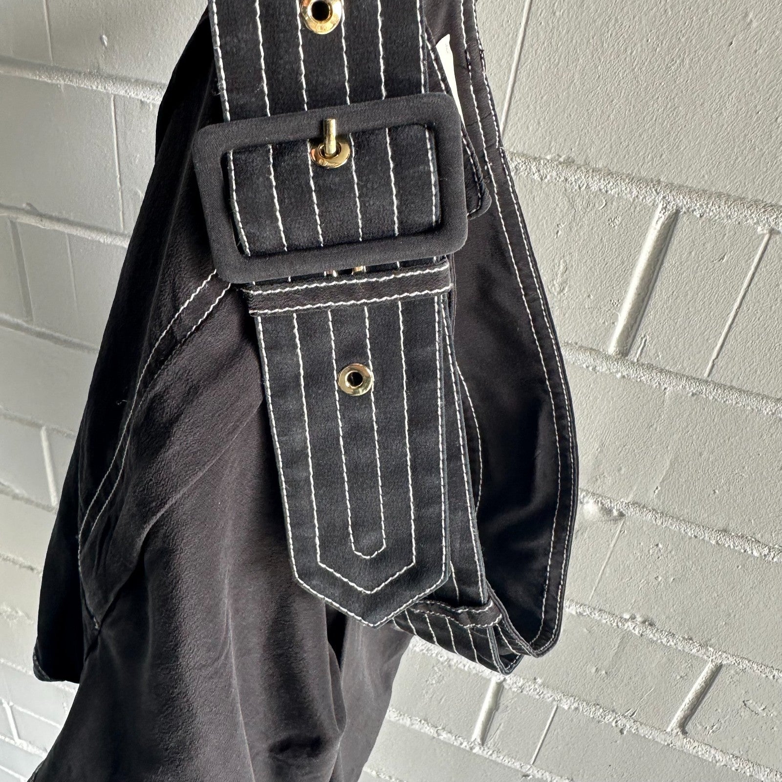 ZIMMERMANN Utility Silk Set Size 3 AU12-14 Black with White stitching detail