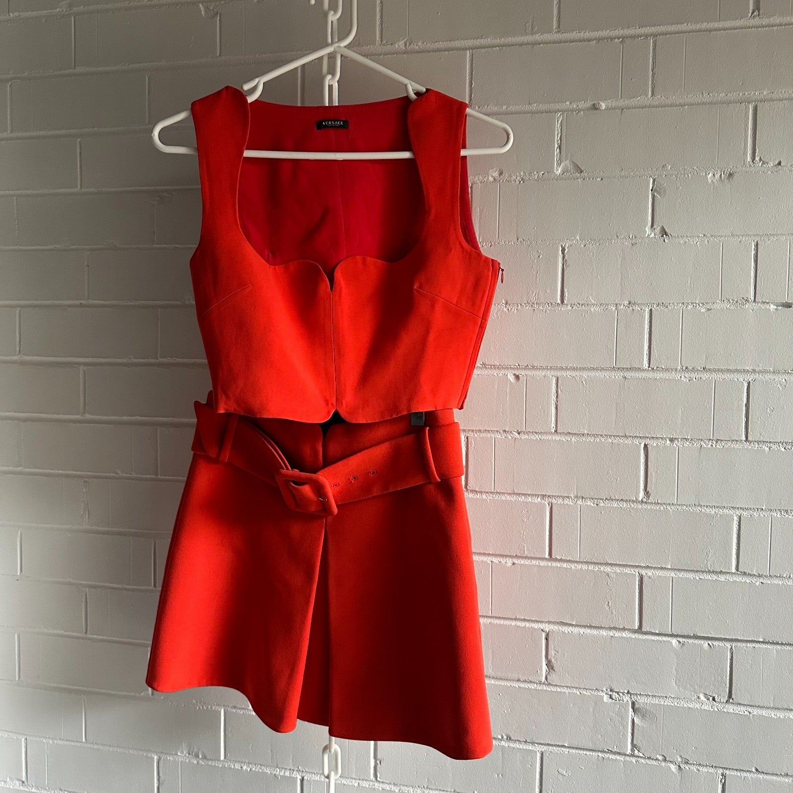VERSACE Cady Crop Top Size IT38 Small Mod Sleeveless